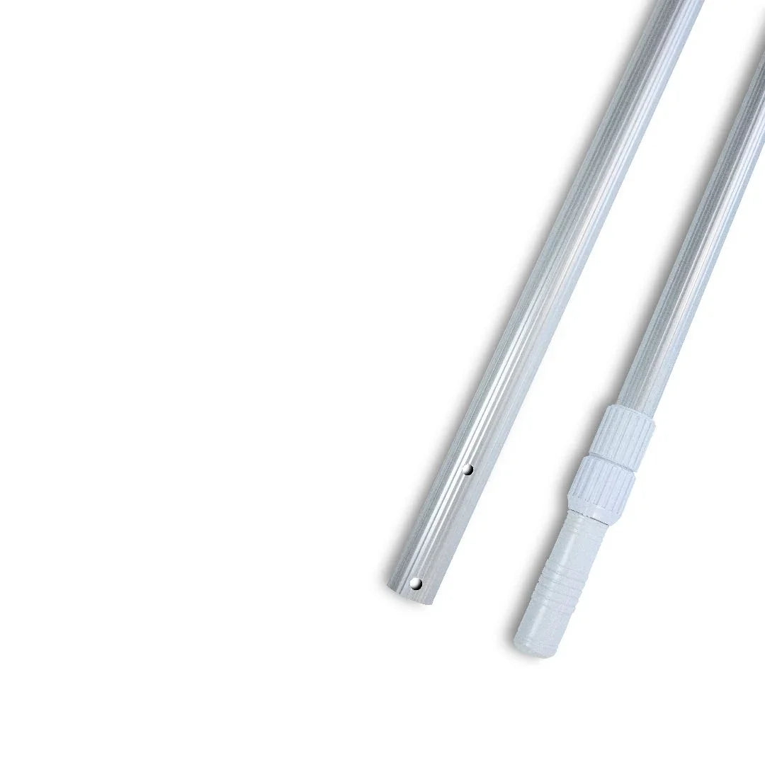 Alüminyum teleskopik sap, ayarlanabilir boru ve beyaz tutacak detaylarıyla