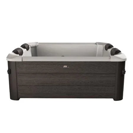 6 kişilik Tribeca Jakuzi dış mekan masaj havuzu, koyu kahverengi ahşap görünümlü dış cephe