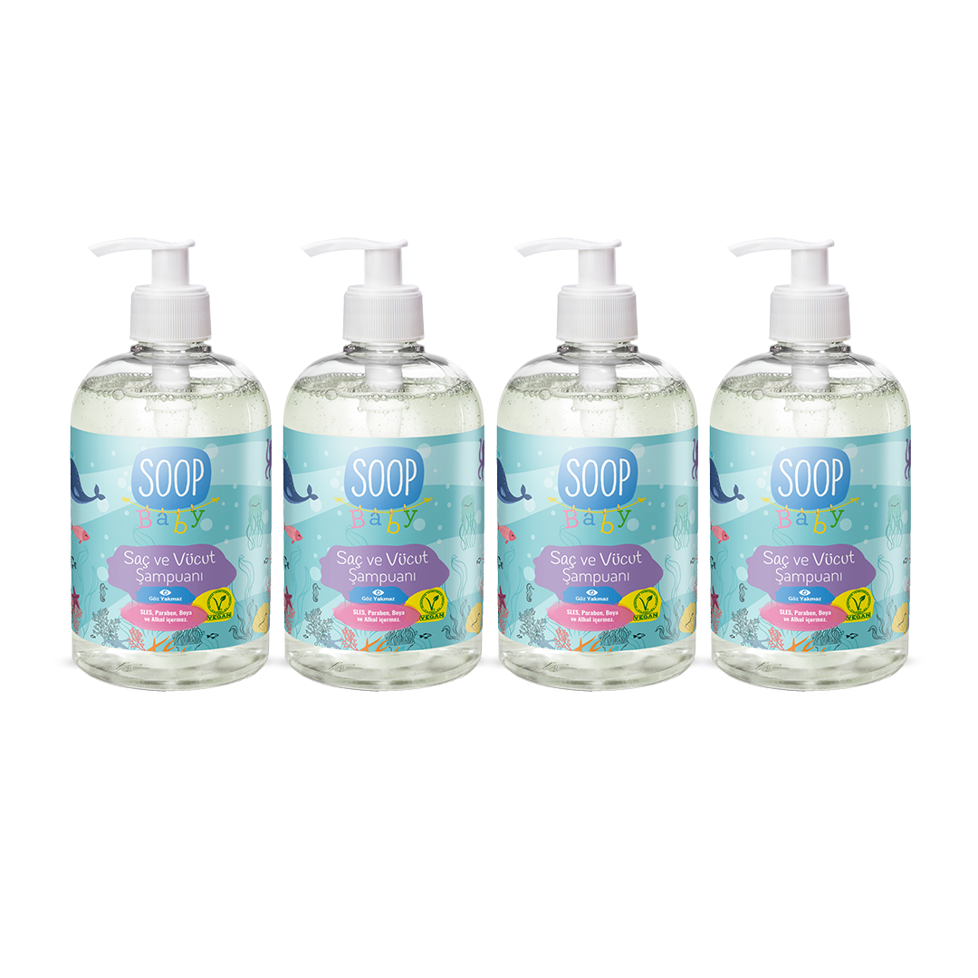 SOOP Baby Saç Ve Vücut Şampuanı 4'lü Paket