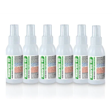 6'lı paket 100 ml Alseries 40 alkol bazlı yüzey dezenfektanı sprey şişeleri