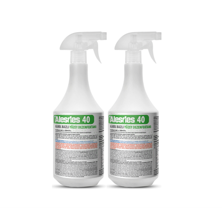 WTR Alesdes 40 Alkol Bazlı Yüzey Dezenfektanı 1L - 2'li Paket