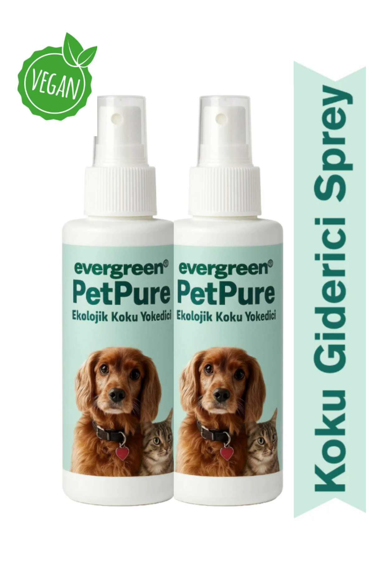 PetPure Evcil Hayvan Koku Giderici – Doğal ve Vegan Koku Giderici Sprey - 2 x 125 ml