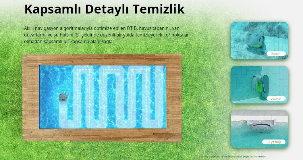 Poolmate DT B Kablosuz Havuz Temizleme Robotu