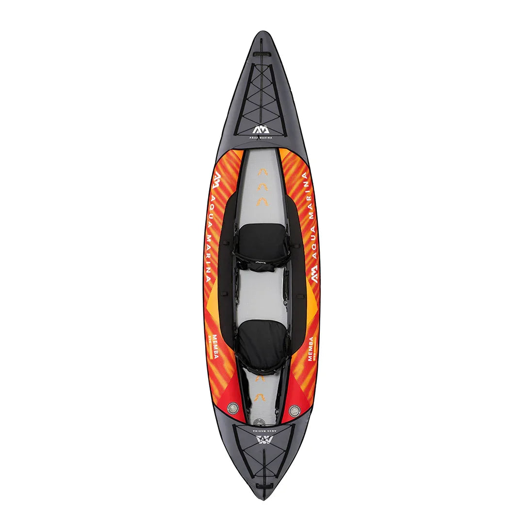 Aqua Marina Memba turuncu ve kırmızı şişme spor çift kişilik kano kayak