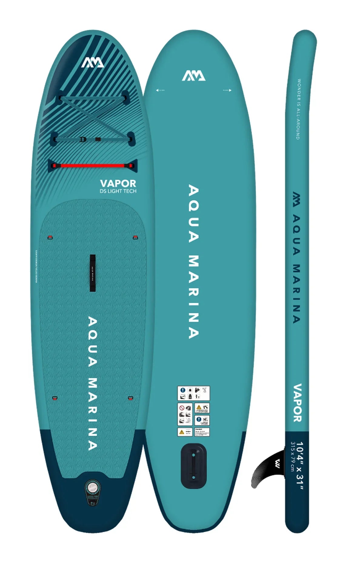 Aqua Marina Vapor 315 cm şişme stand up paddle board, mavi renkli, DS Light Tech teknologi, taşıma askı kayışlı