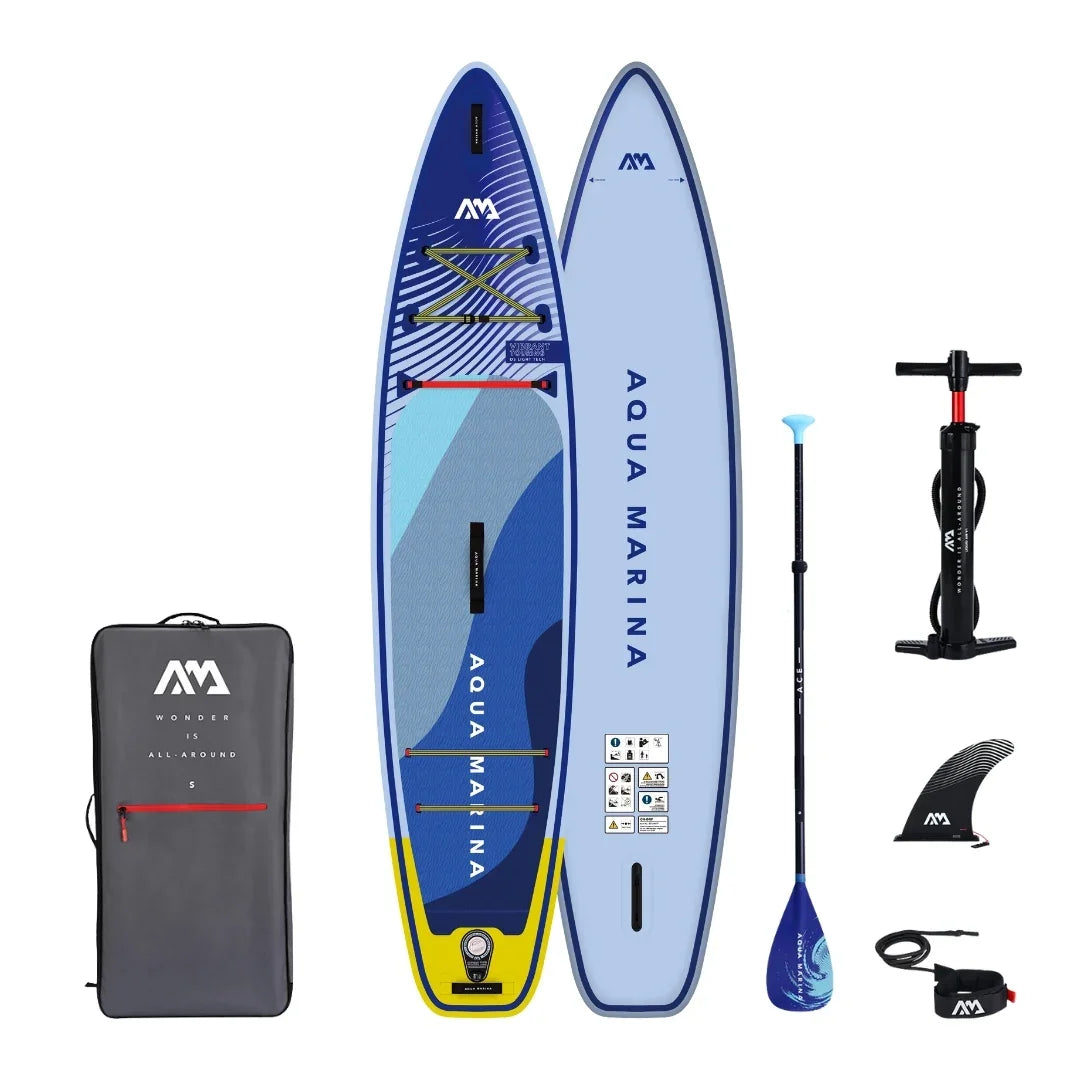 Aqua Marina Vibrant Touring şişme SUP paddle board, pompa, kürek, yüzgeç ve taşıma çantası ile