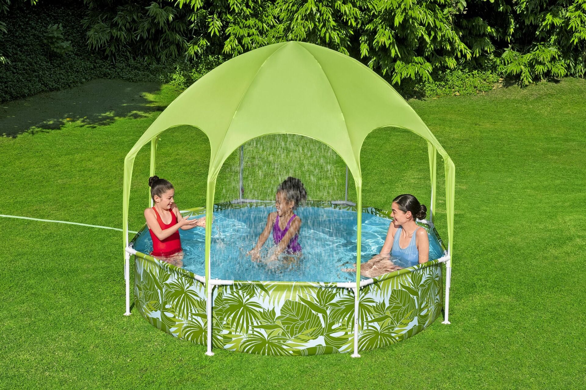 Bestway® 56432 UV Careful™ Gölgelikli Prefabrik Yer Üstü Çember Havuz