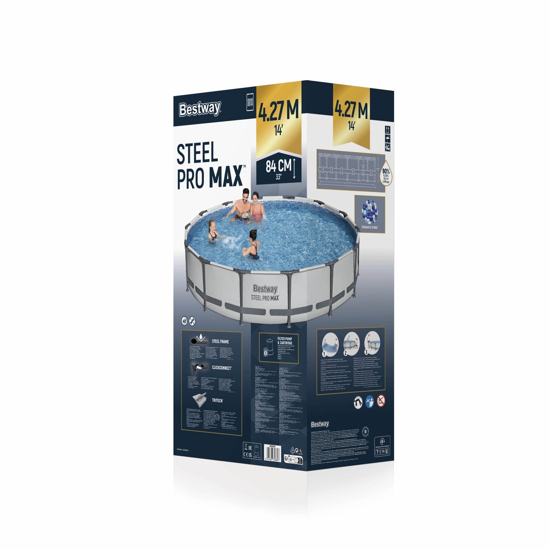 Bestway® 56595 Steel Pro MAX™ Prefabrik Yer Üstü Havuz Seti 4,27 m x 84 cm