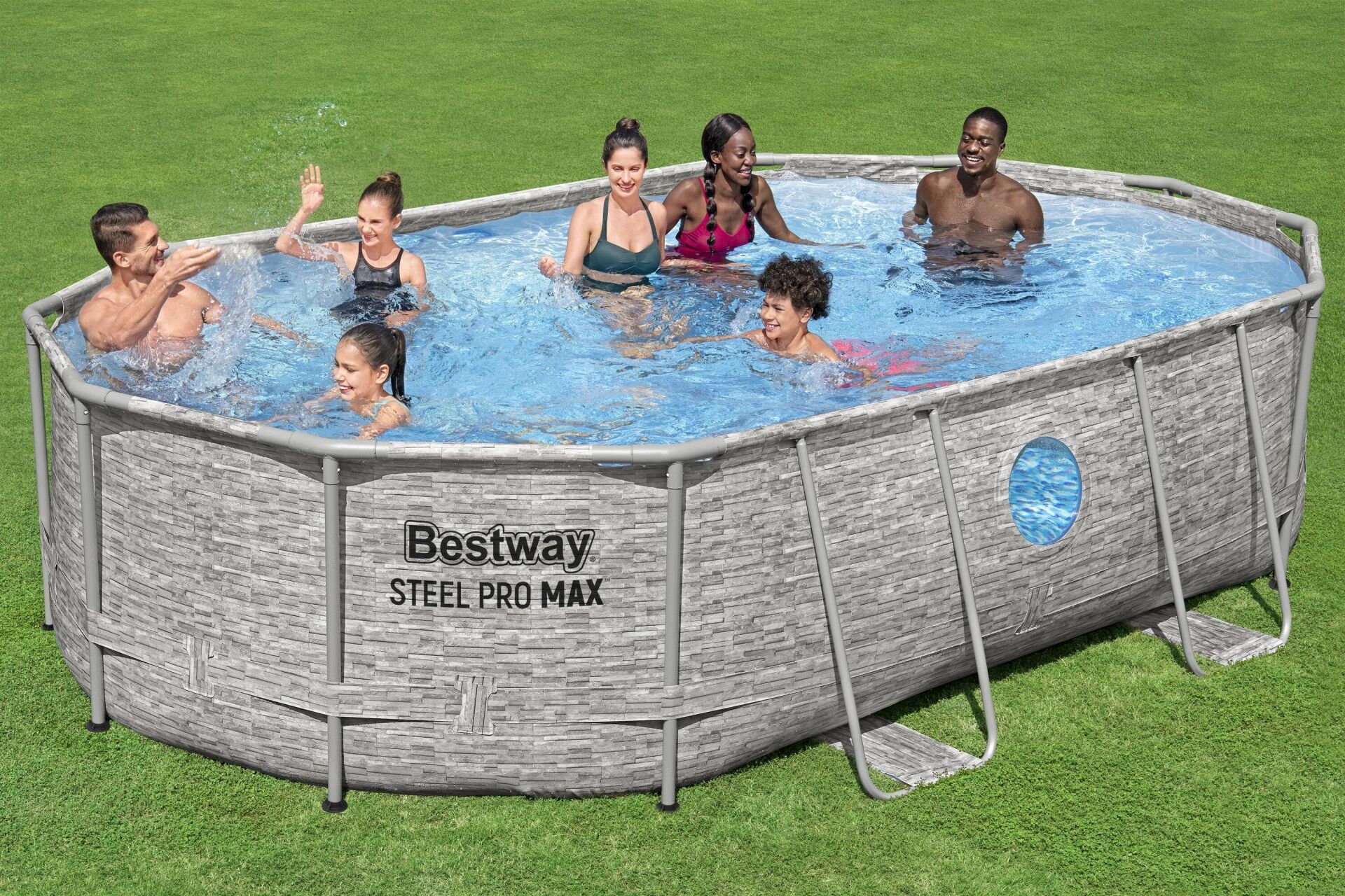 Bestway® 56946 Power Steel™ Vista Serisi 2- Prefabrik Yer Üstü Havuz Seti 4,88 m x 3,05 m x 1,07 m