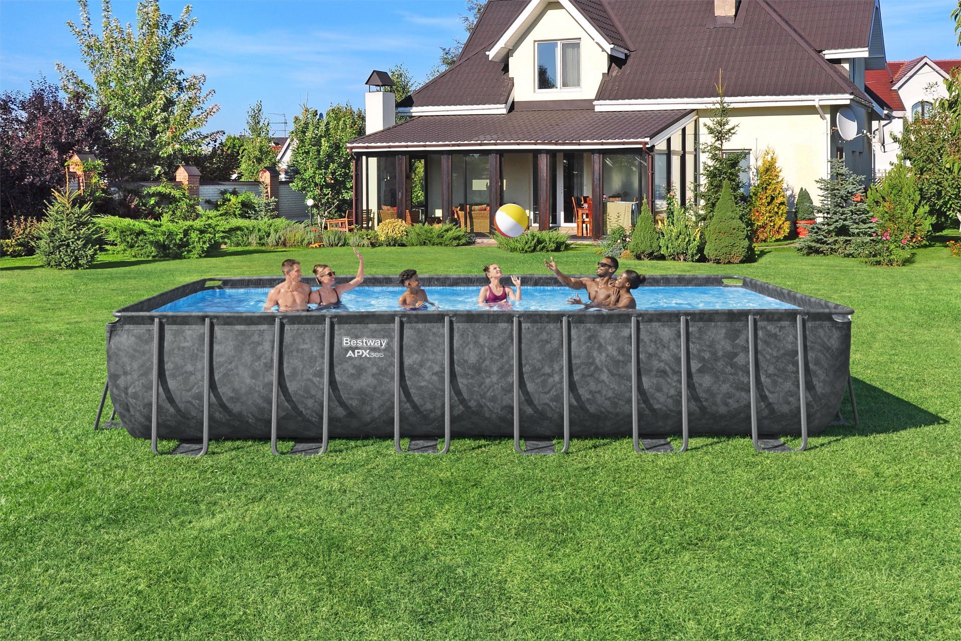 Bestway® APX 365™ 561KG Dikdörtgen Prefabrik Havuz Seti 7,32 m x 3,66 m x 1,32 m