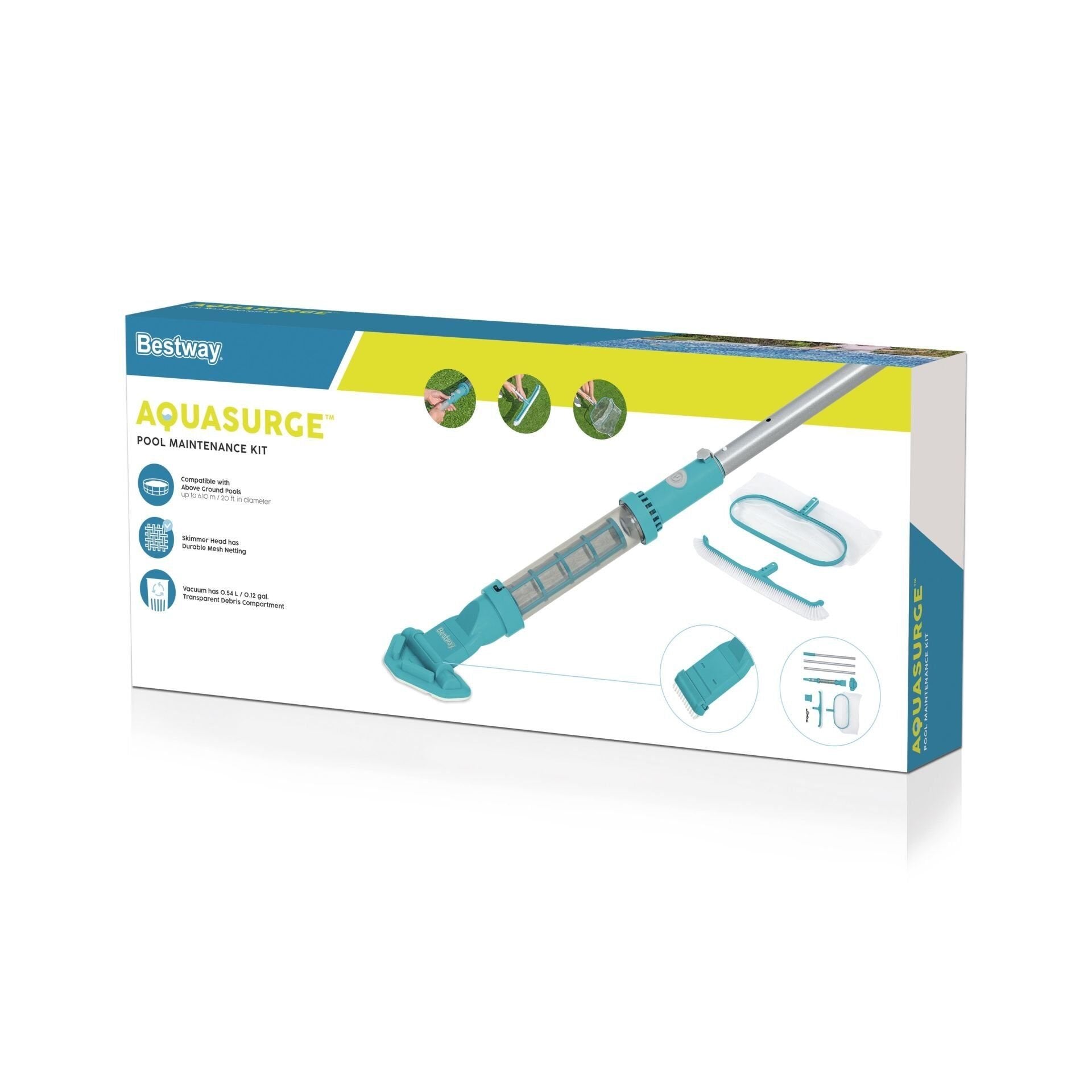 Bestway® 58831 AquaSurge™ 58831 Havuz Bakım Seti - Vakum Süpürge ve Süzgeç ile