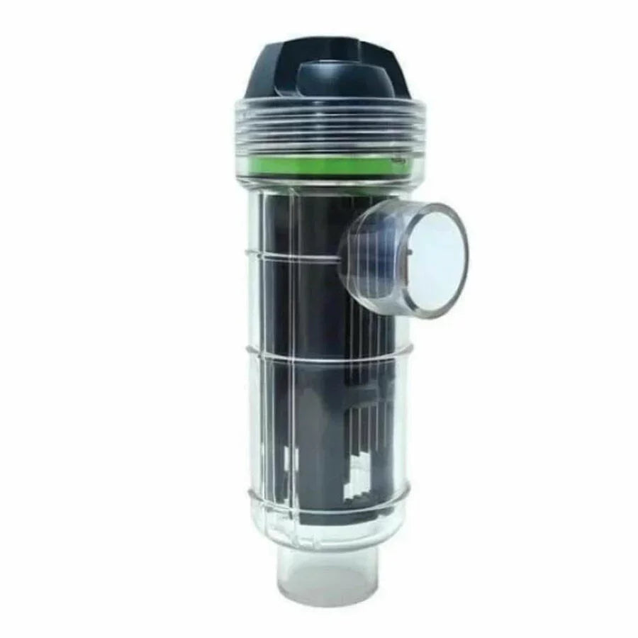 Transparent salt cell for pool system with black internal components and green gasket