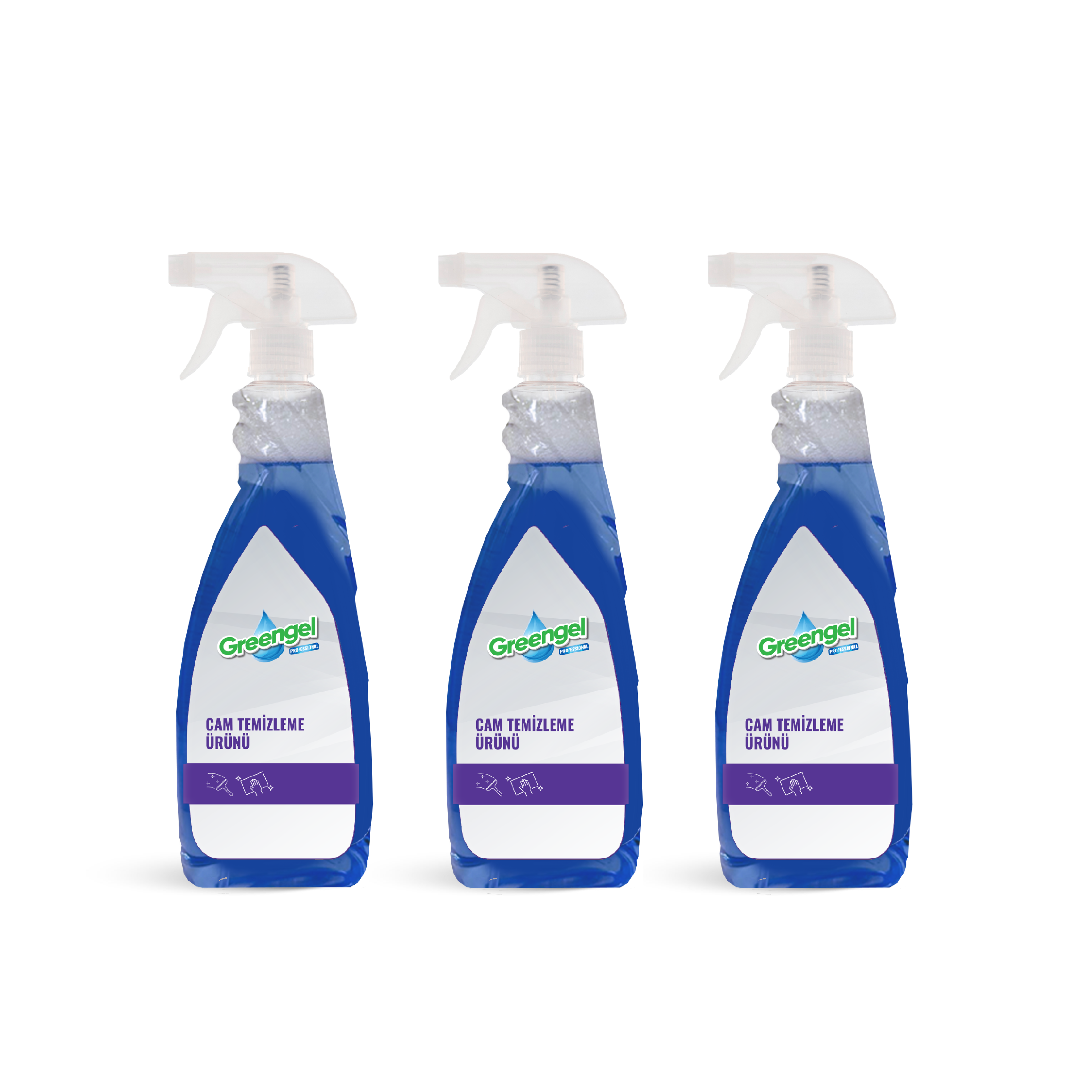 Greengel Glass Cleaner-Cam Temizleme Ürünü 800 ml 3'lü Paket