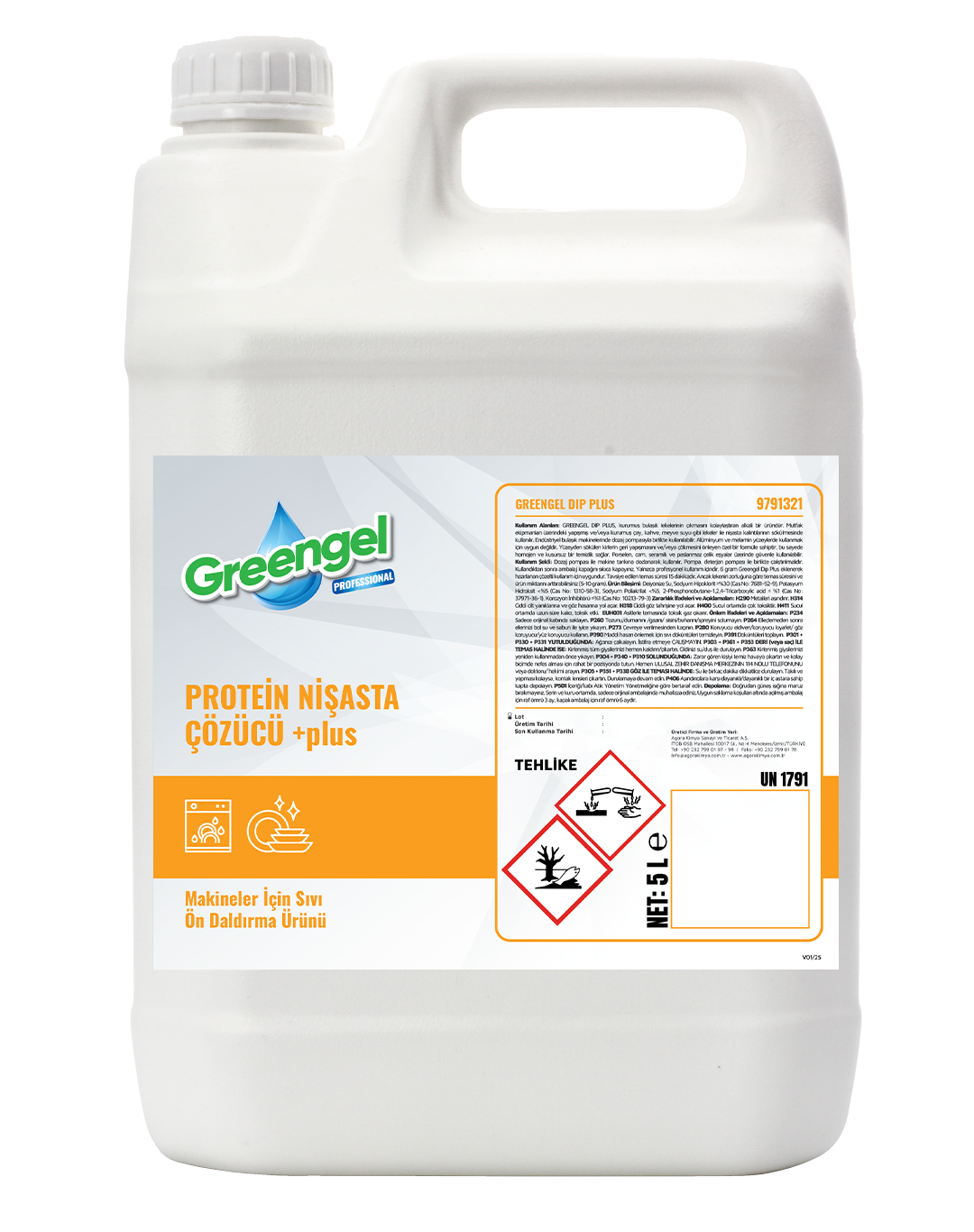 Greengel Dip Plus -Protein Nişasta Çözücü 5L