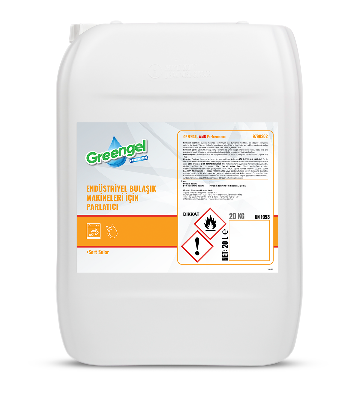 Greengel WMR Performance Endüstriyel Bulaşık Makinesi Parlatıcısı 20L