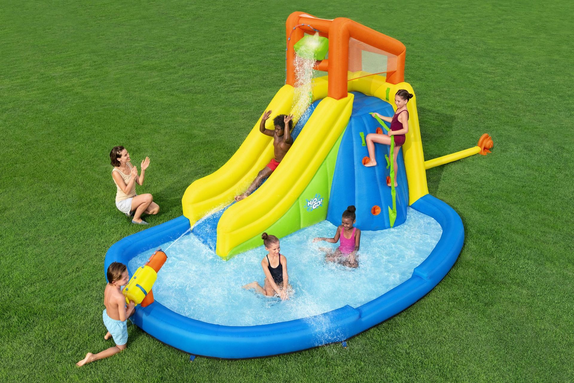 H2OGO!® Mount Splashblast™ 53478 Çocuklar İçin Mega Şişme Su Parkı 2.67 m