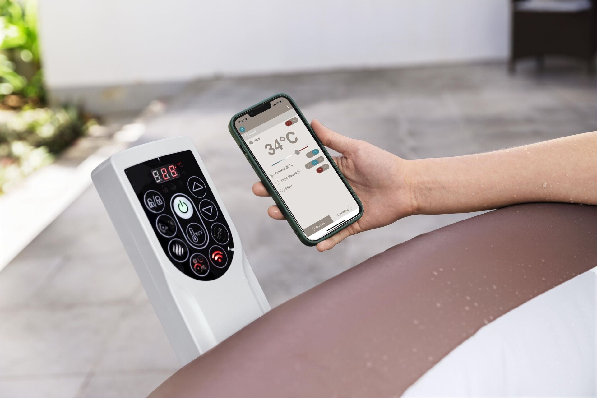 Lay-Z-Spa® 6001G Hawaii Smart AirJet™ Enerji Tasarruflu Şişme Spa Havuzu, Mobil Uygulama Kontrollü, 4-6 kişilik