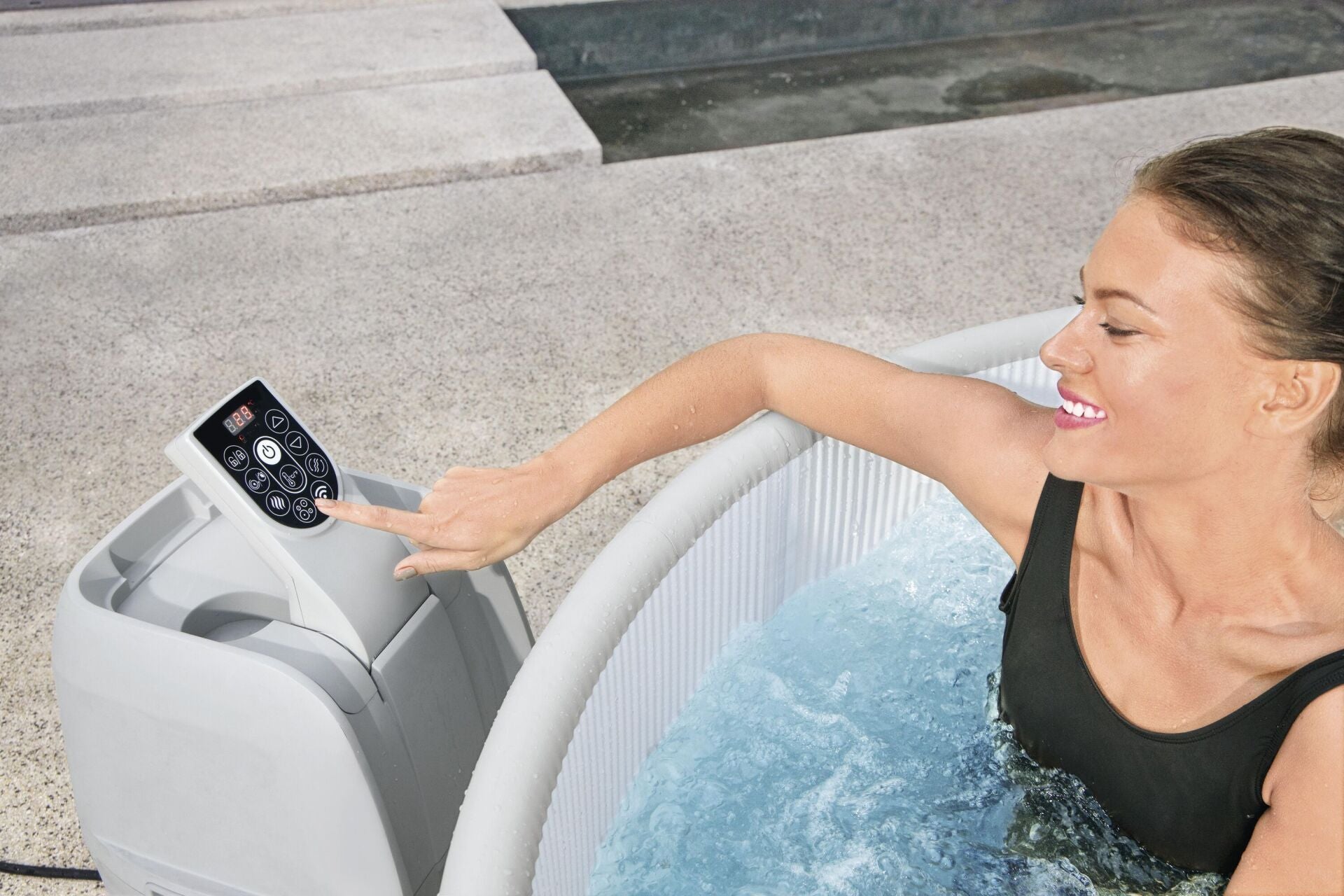 Lay-Z-Spa® 60027 Vancouver AirJet Plus™ Şişme Spa Havuzu, Mobil Uygulama Kontrollü, 3-5 kişilik