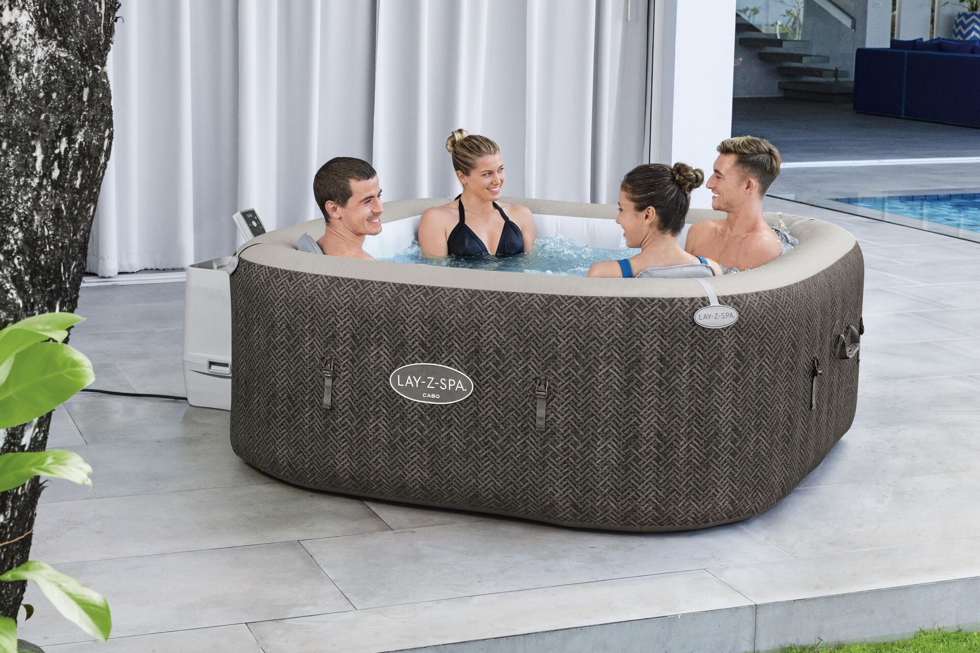Lay-Z-Spa® 60167 Cabo Smart HydroJet™ Şişme Spa Havuzu, Mobil Uygulama Kontrollü, 4-6 kişilik