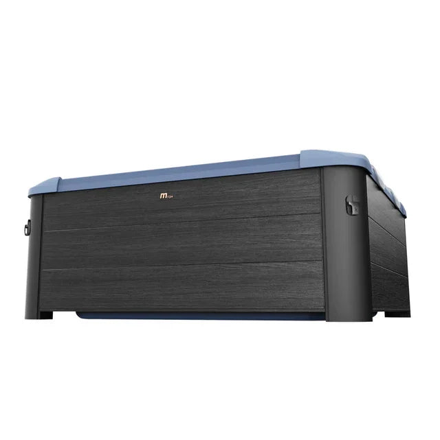 Modern mspa Oslo Sapphire serisi siyah dış mekan jakuzi, mavi kapaklı