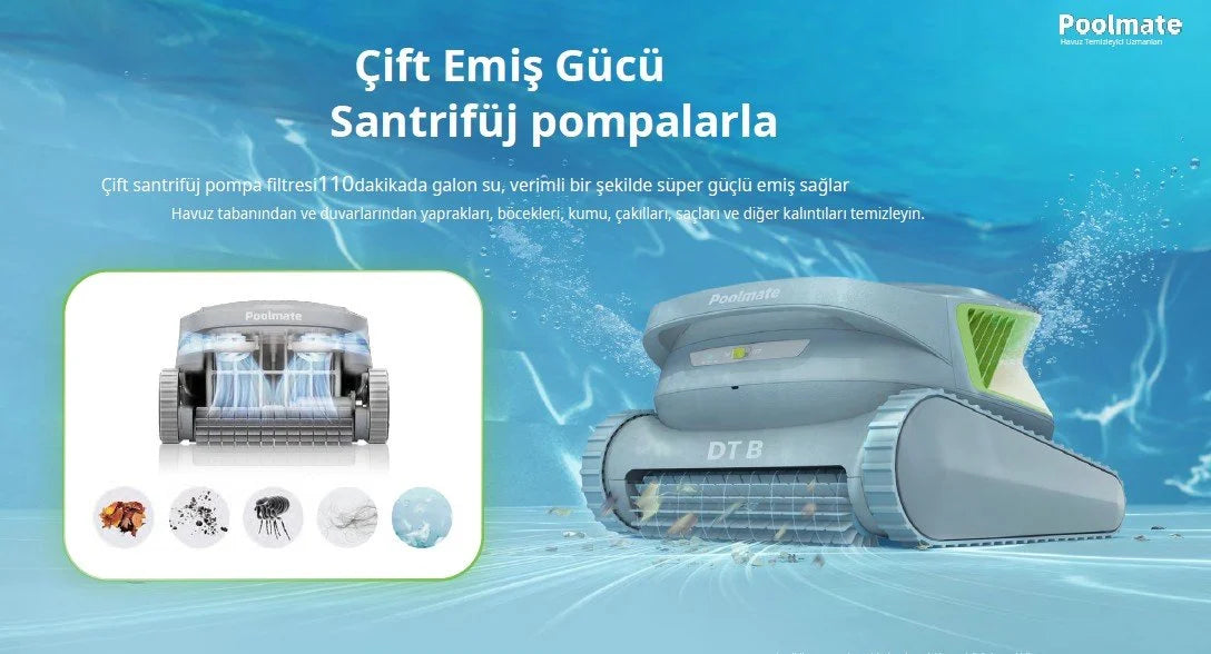 Poolmate DT B Kablosuz Havuz Temizleme Robotu