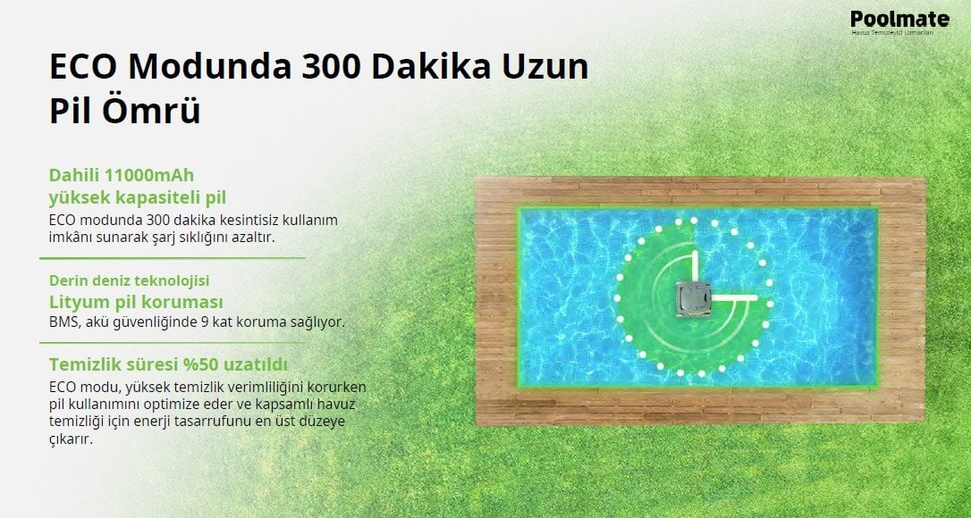Poolmate DT B Kablosuz Havuz Temizleme Robotu