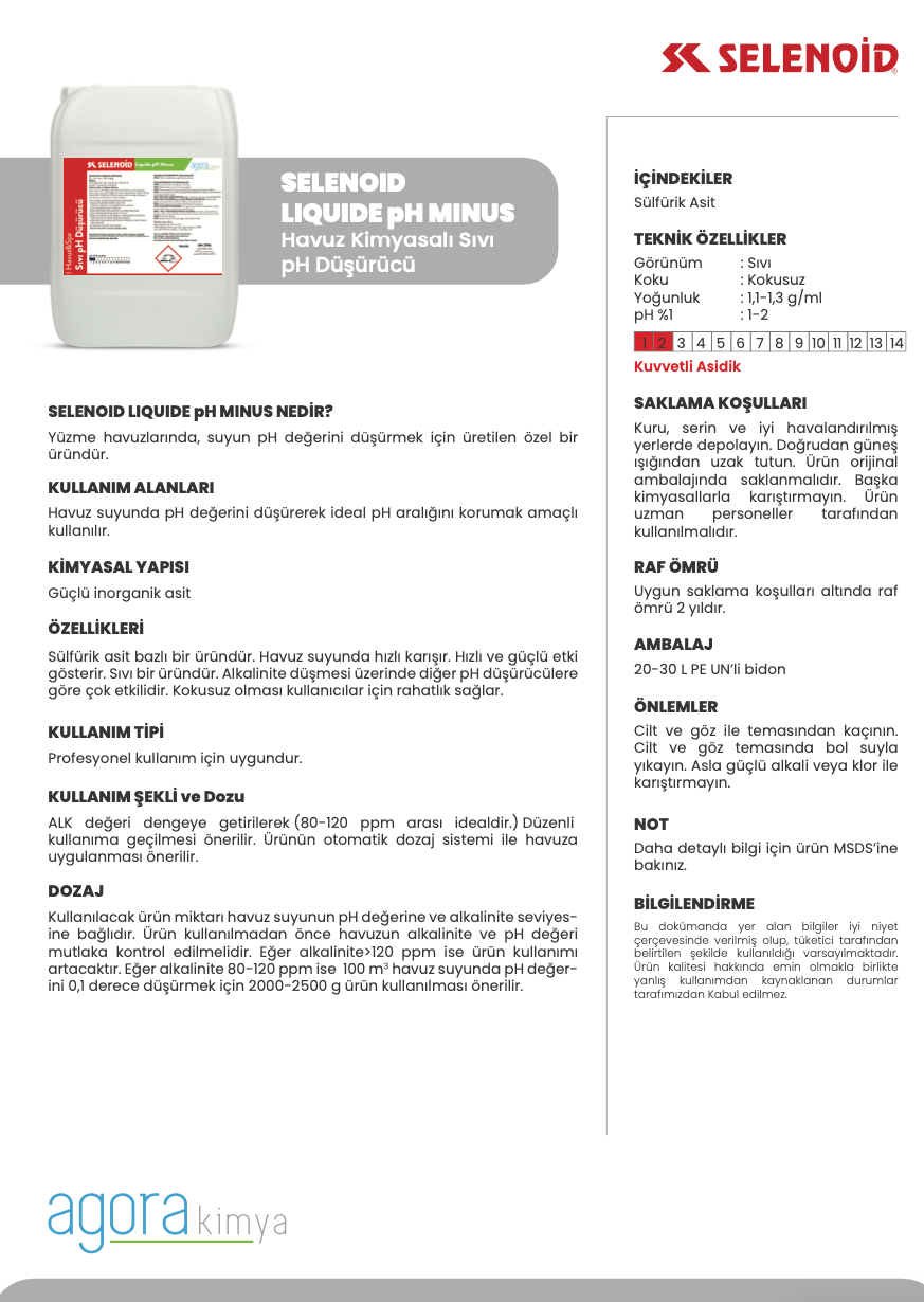 Selenoid LQ pH Minus 25 KG- pH Düşürücü