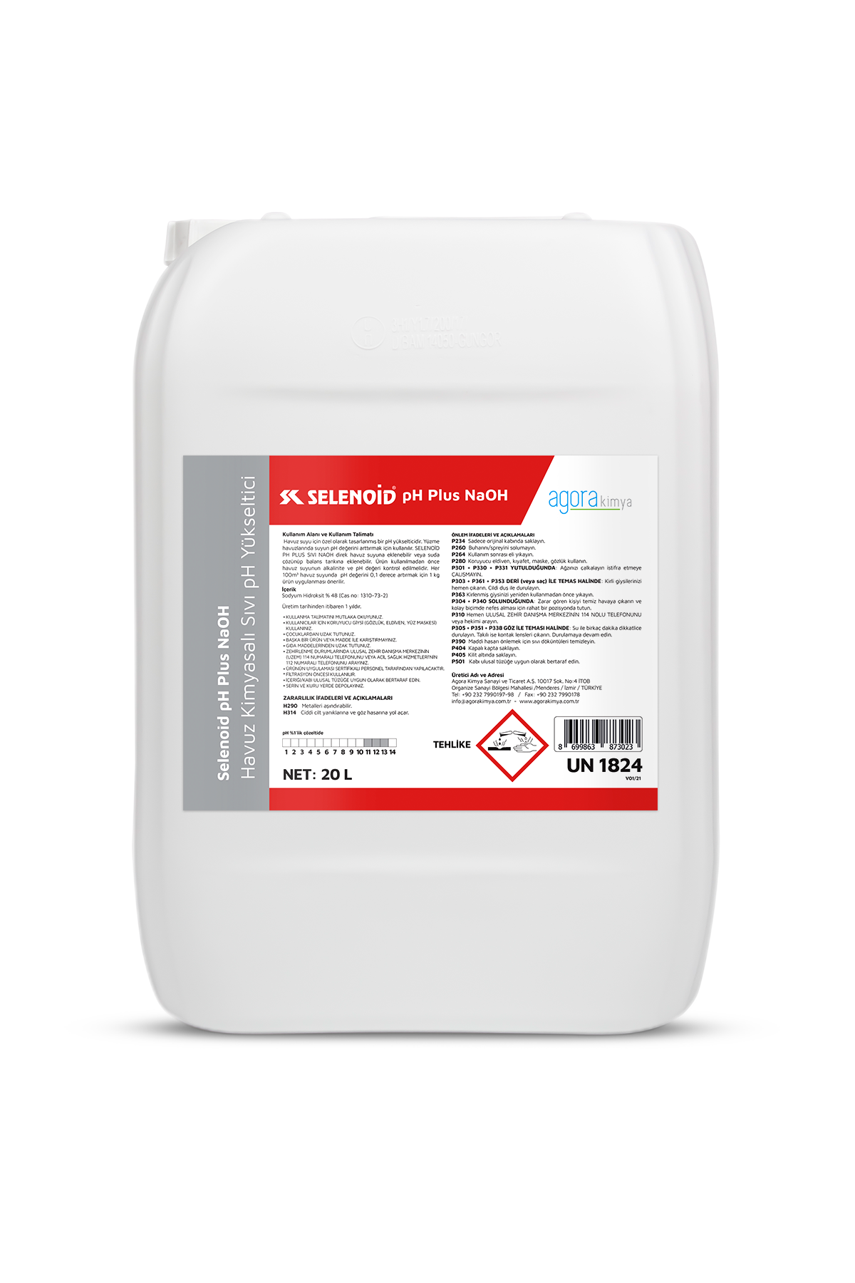 Selenoid pH PLUS SIVI NaOH 20 L- pH Yükseltici