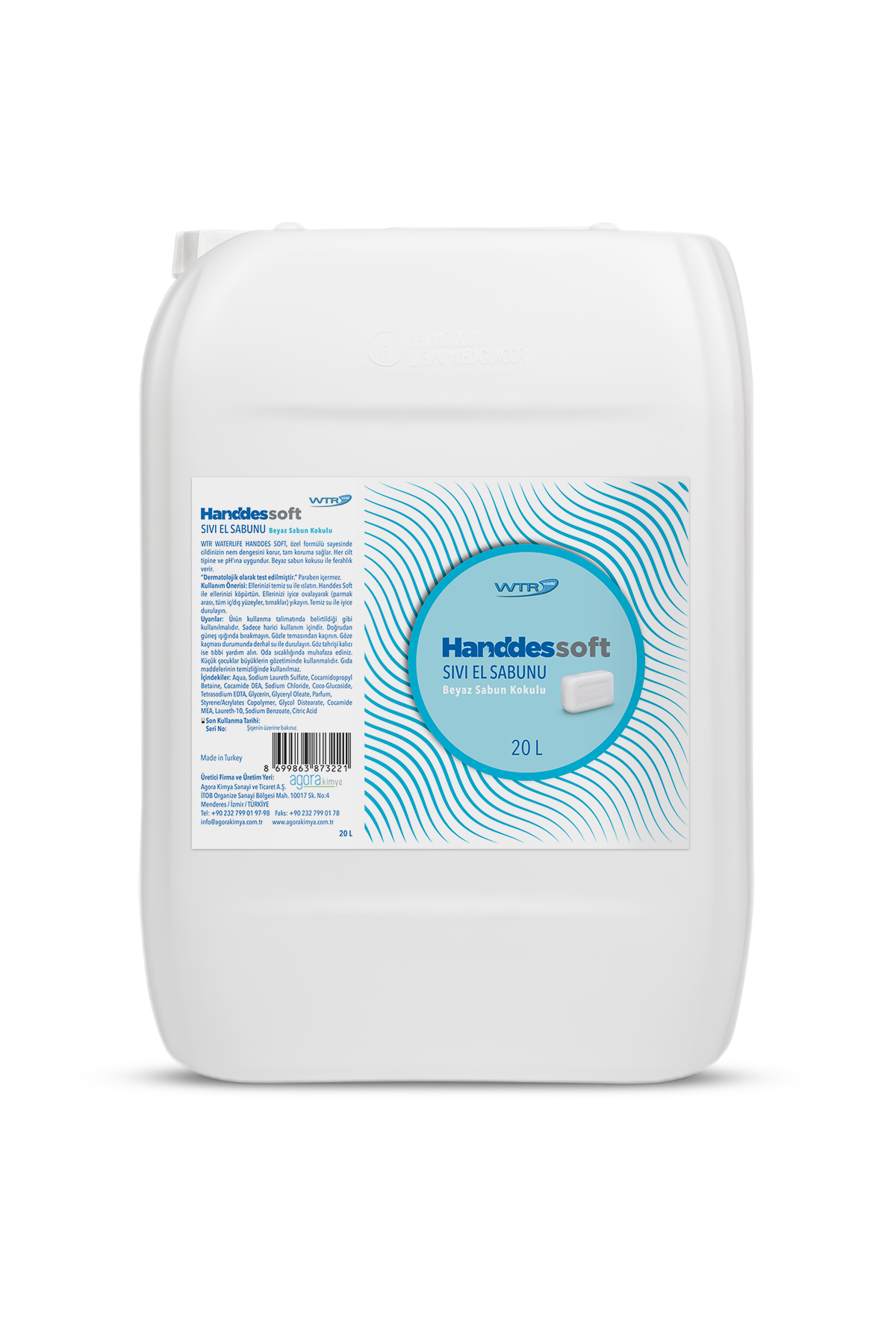 WTR Handdes Soft Sıvı El Sabunu 20 L -Beyaz Sabun Kokulu