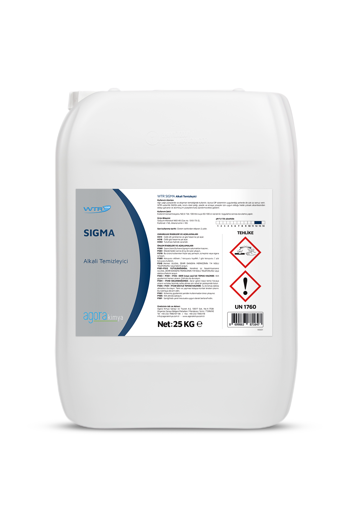 WTR Sigma Alkali Cip Temizleme 20 L