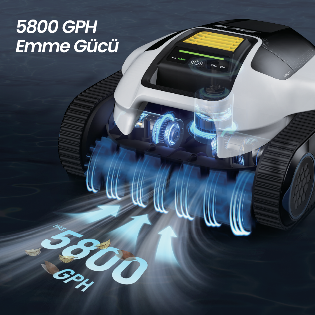 Spino E1 Kablosuz Robotik Havuz Temizleyici