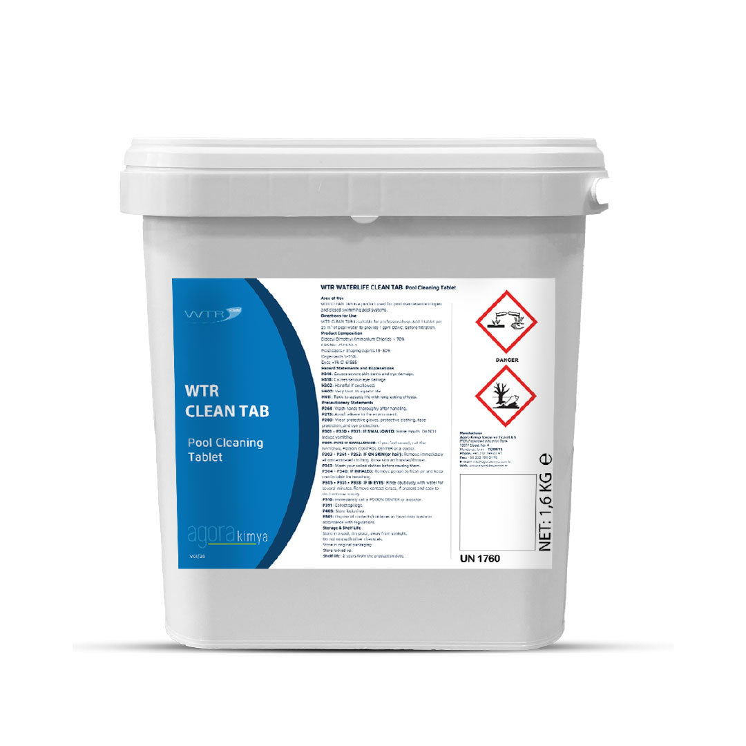 WTR CLEAN TABLET 1,6 KG Havuz için Yardımcı Bakım Ürünü