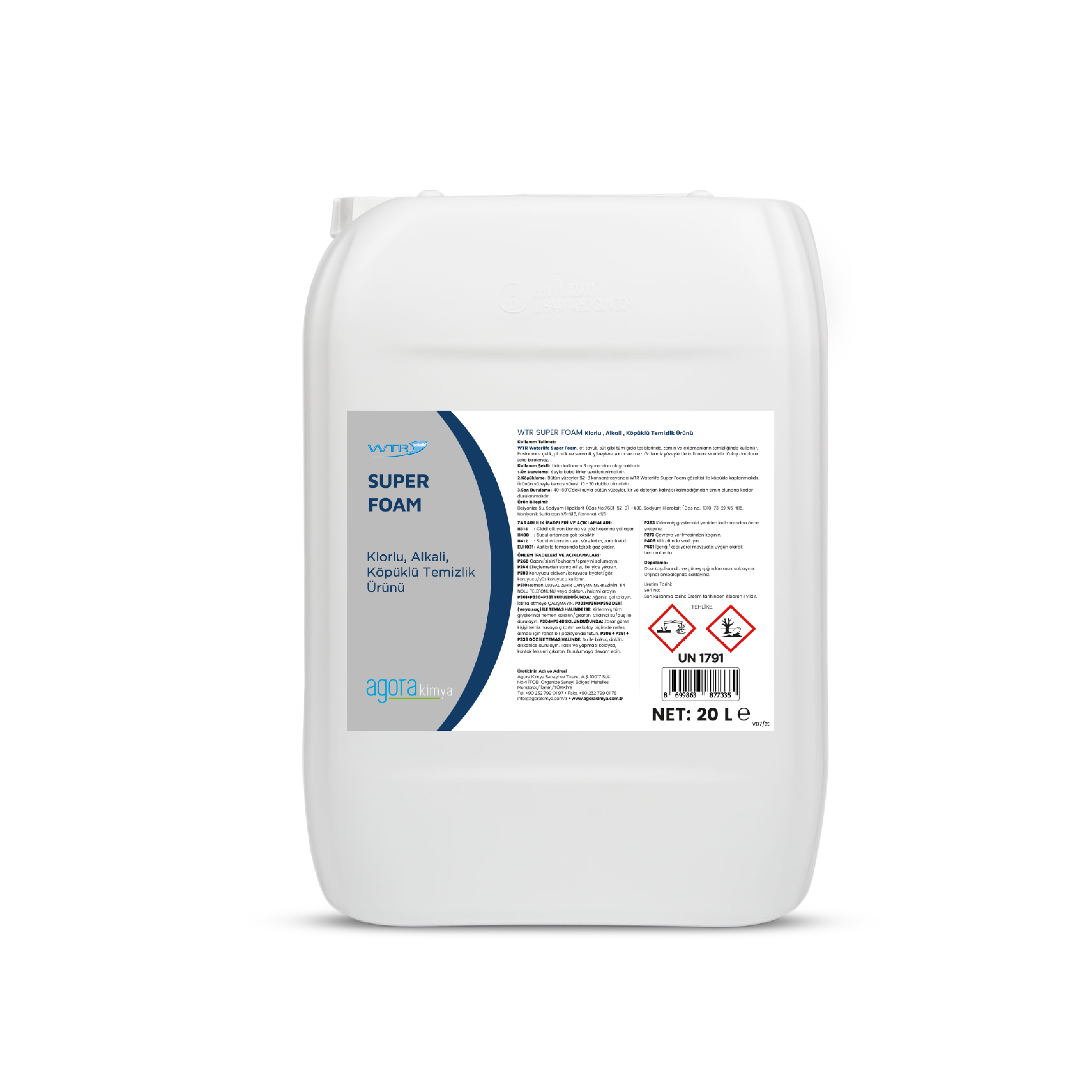 WTR Super Foam  WTR SUPER FOAM Klorlu, Alkali, Köpüklü Temizlik Ürünü
