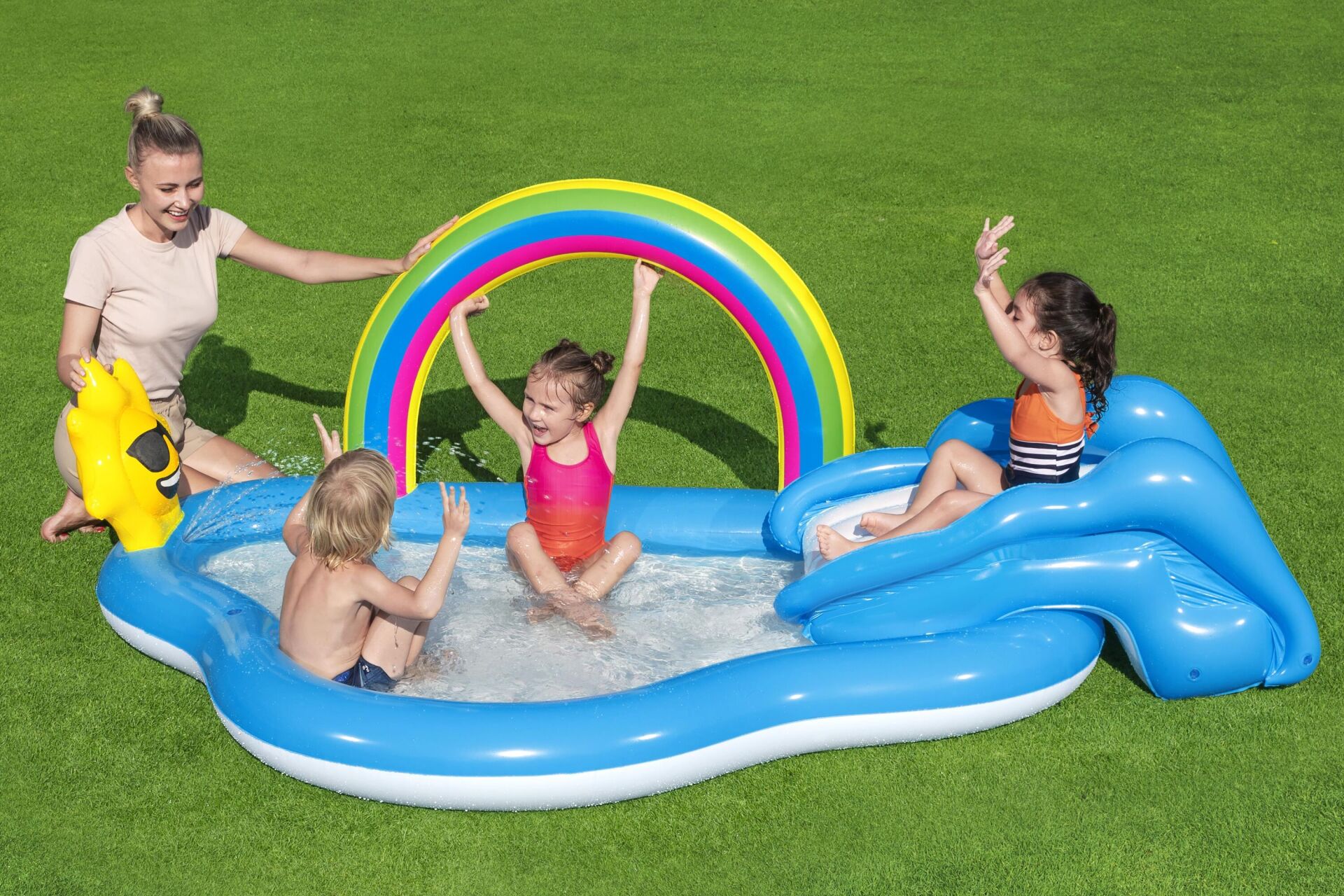 Bestway® 53092 Gökkuşağı Su Oyun Parkı 2,57 m x 1,45 m x 91 cm