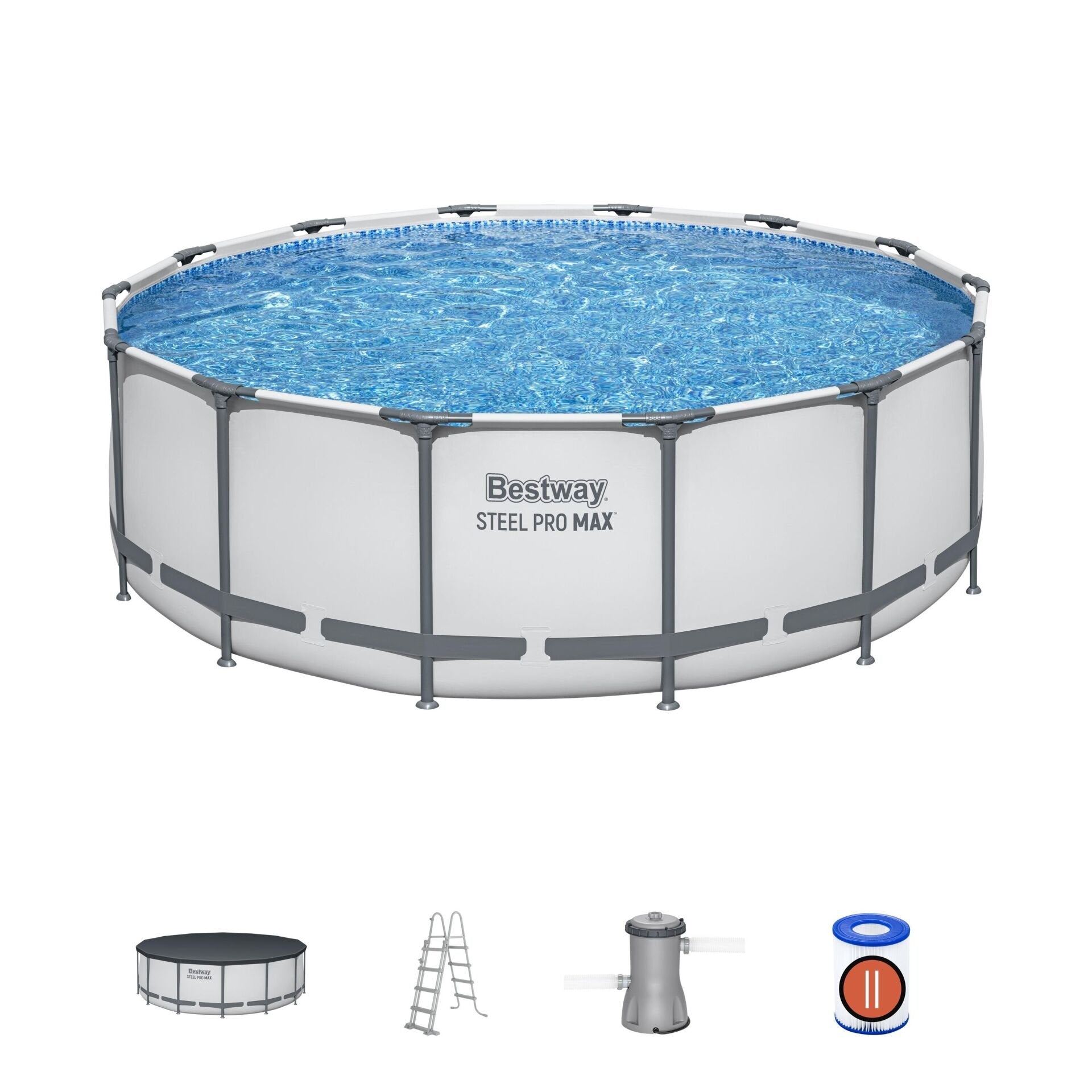 Bestway® 5612X Steel Pro MAX™ Prefabrik Yer Üstü Çember Havuz Seti 4,27 m x 1,22 m