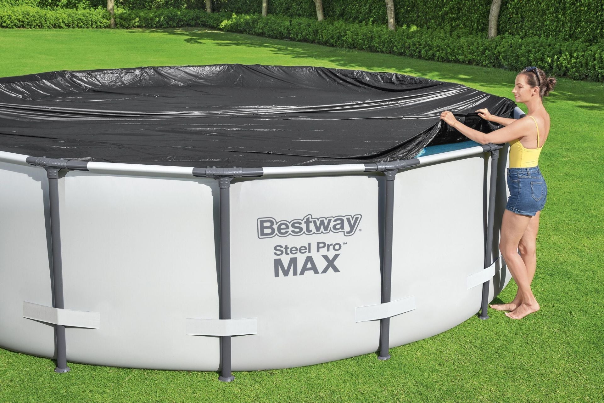 Bestway® 58036 Havuz Örtüsü - 3,05 m çaplı yerüstü havuzlar için