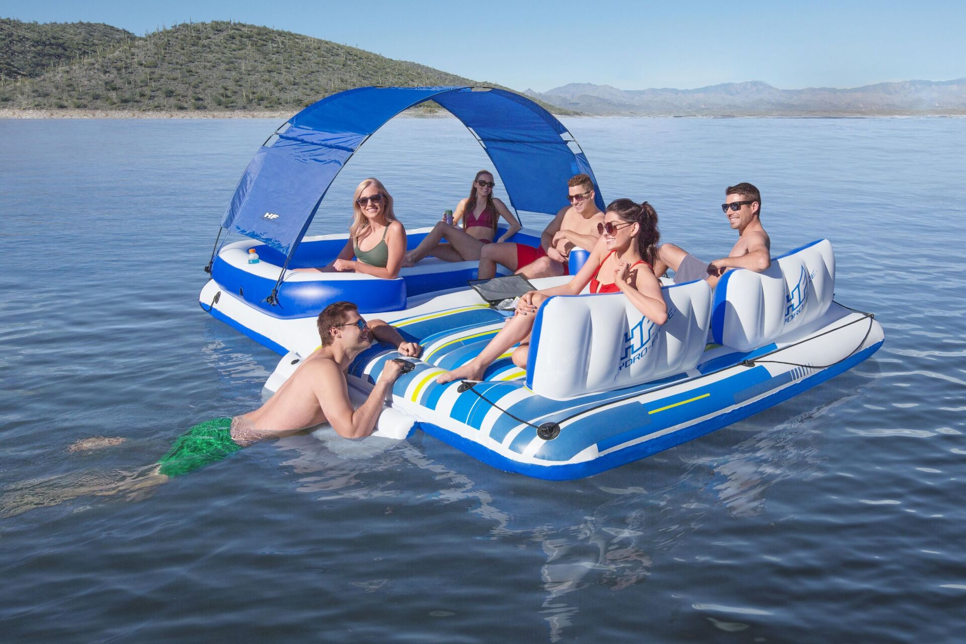 Hydro-Force™ 43105 Tropik Esintiler 6-Kişilik Yüzen Parti Adası