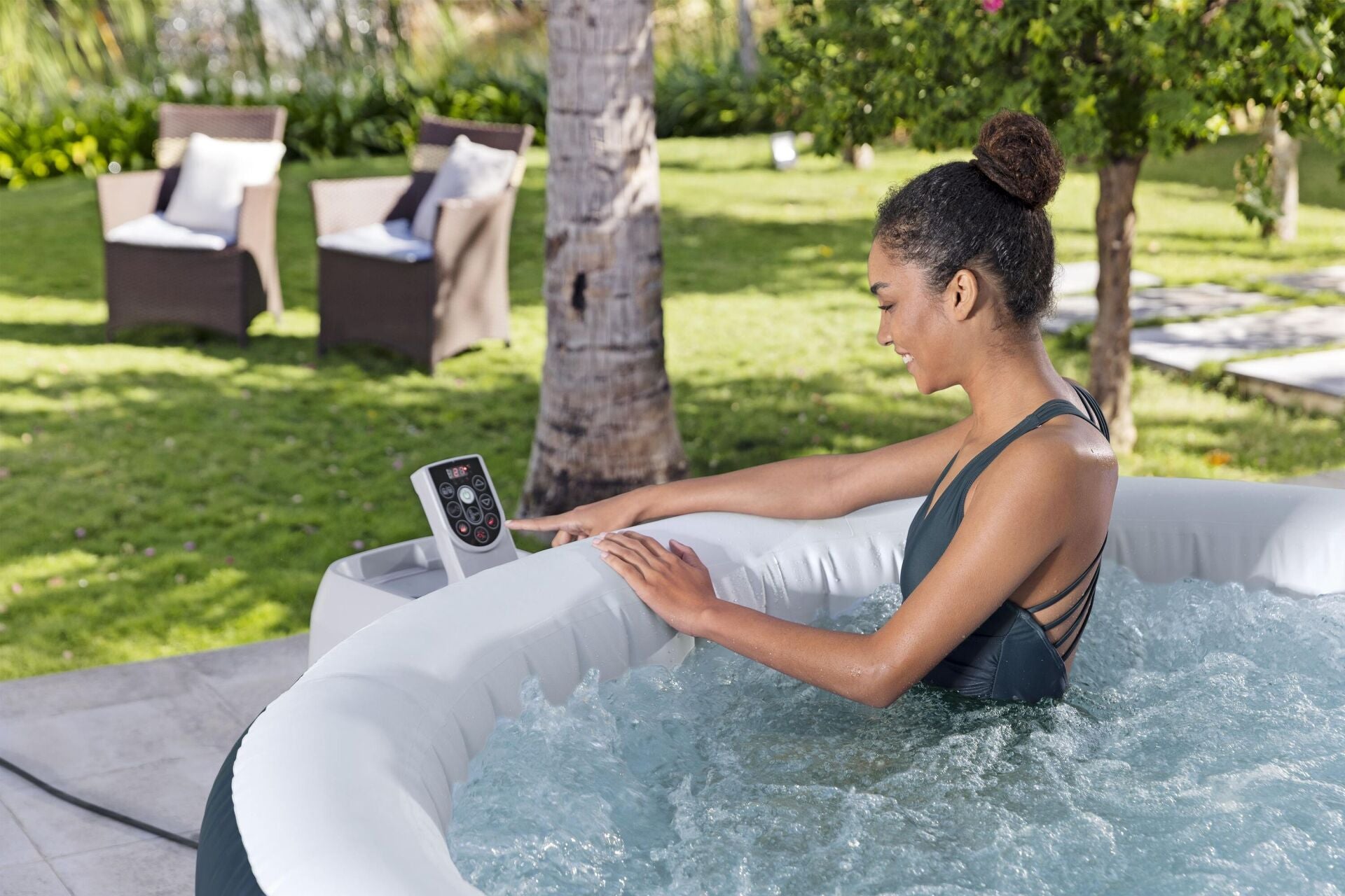 Lay-Z-Spa® Miami AirJet™ 6001D Enerji Tasarruflu Şişme Spa Havuzu,4-6 kişilik