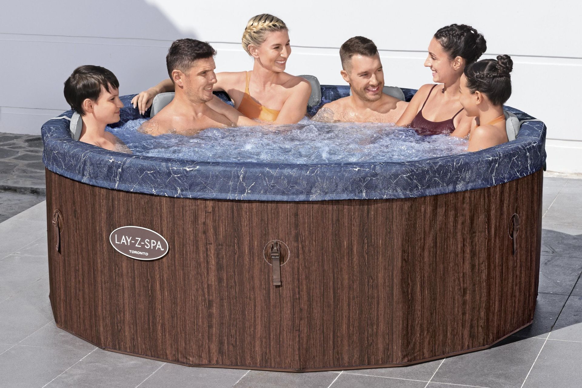 Lay-Z-Spa® Toronto Smart AirJet™ 6001W Enerji Tasarruflu Şişme Spa Havuzu, Mobil Uygulama Kontrollü, 5-7 kişilik