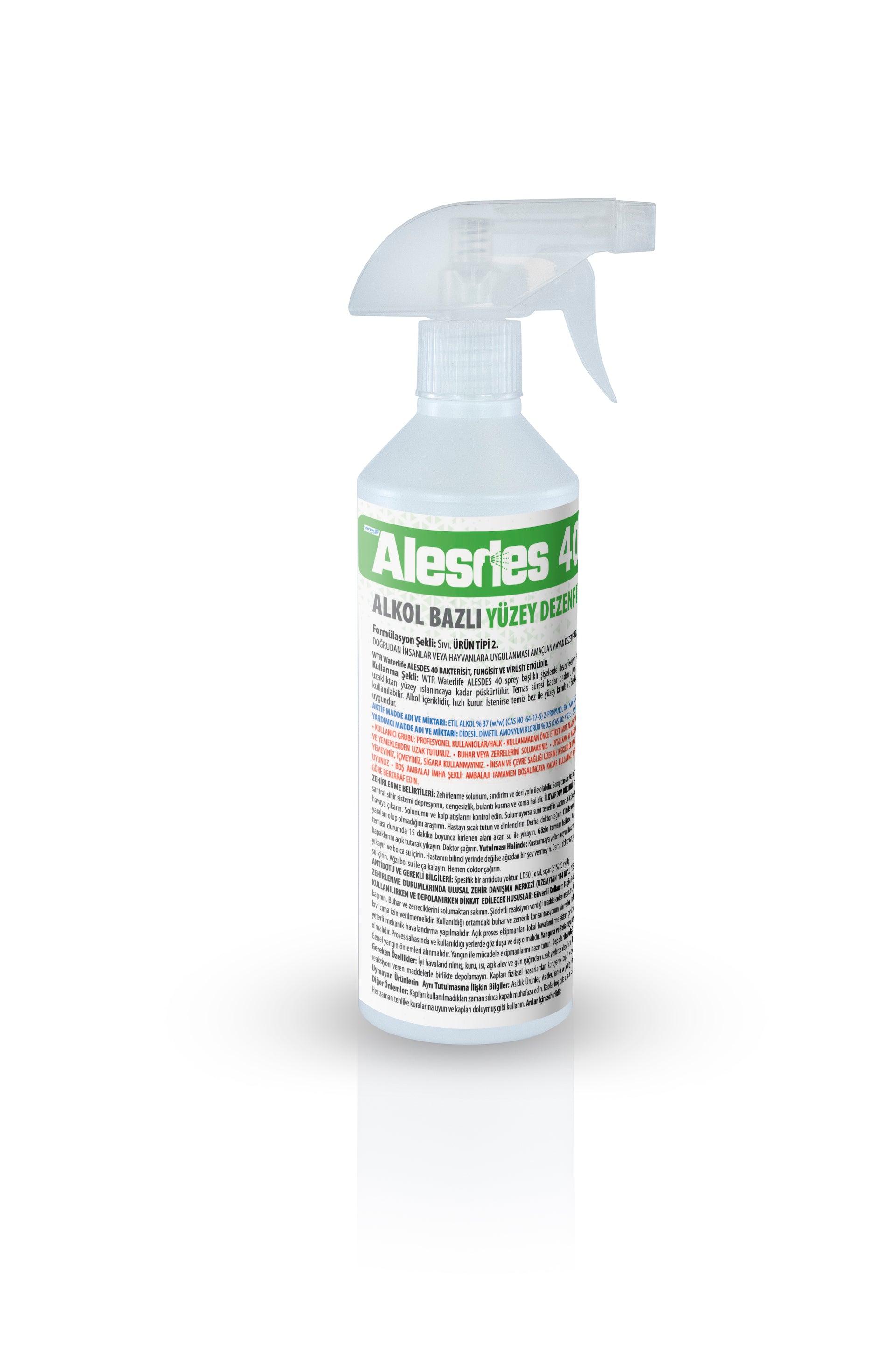 WTR Alesdes 40 Alkol Bazlı Yüzey Dezenfektanı 500 ml